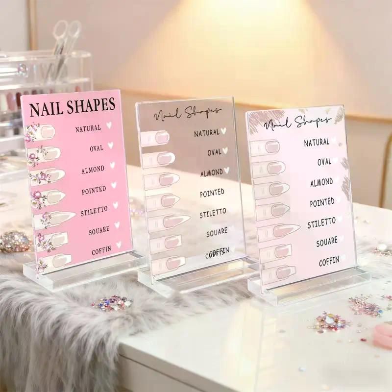 Holder Nail Shapes Nail Tip Display Board Advice Board Acrylic Nail Shape Guide False Showing Salon Display