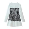 Europäisches & Amerikanisches V-Ausschnitt Schlankes Spitzen-Patchwork-Kleid, Stil 2026