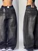 JNCO 2025 Sommer Unisex Weitbeinige Jeans: Retro Amerikanischer Hip Hop Abgenutzter Stil