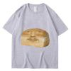 Funny Bread Pattern Print T-shirts Humor Creativity Short Sleeve Casual Men's and Women's Unisex T-shirts