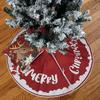 1Pcs Santa Claus Christmas Tree Skirt Festive Holiday Decorations with Warming Stars Durable Polyester Fabric for Indoor Outdoor Xmas Tree Home