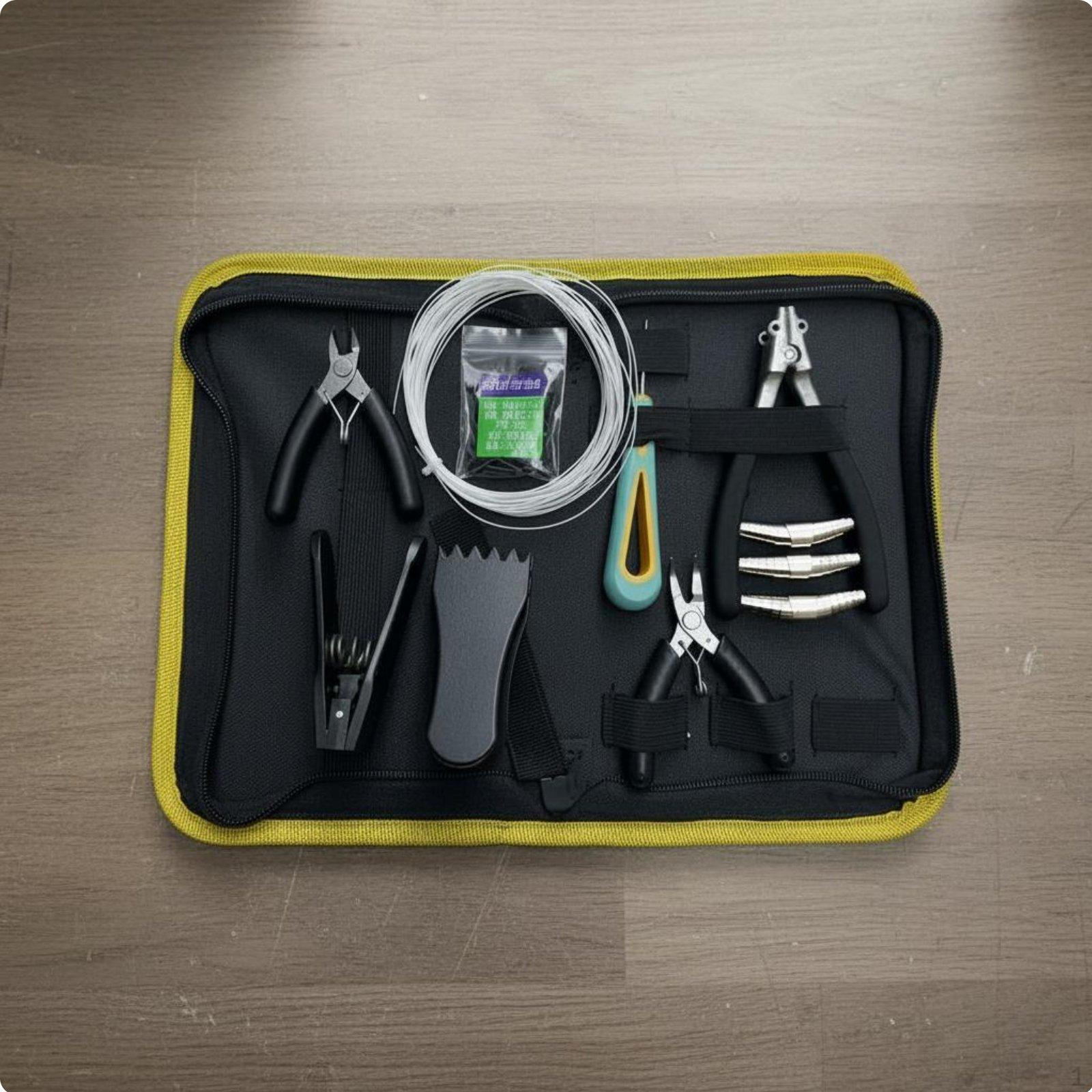 8 Pieces Badminton Racket Stringing Tool Kit MultiFunctional Clamp Portable