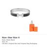 HERMES Clic HHClic H Bangles Unisex Matte Black H703203FB01