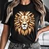 Geometric Lion T Shirt Polygonal Wildlife Stretched Designer Clothes Casual Homme Slightly St