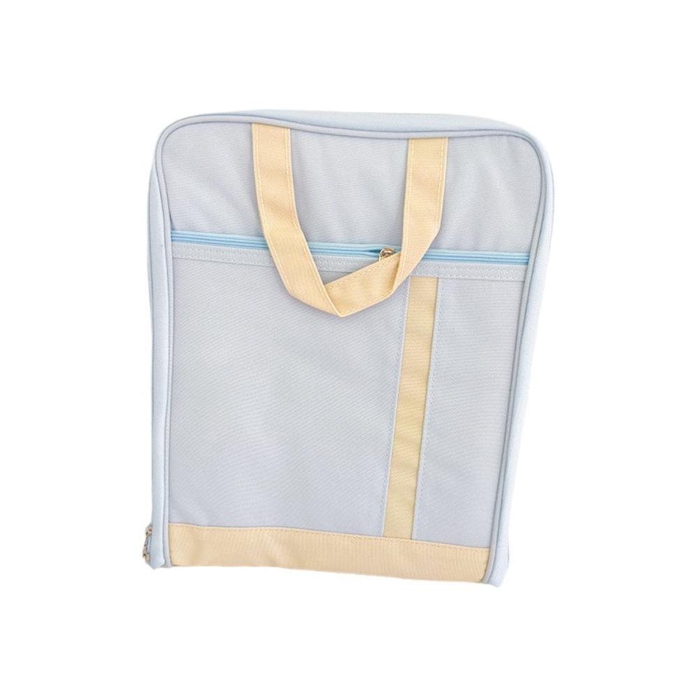 

Large Capacity Exam Papers Bags Solid Color Accordion Bag Exam Preparation синий
