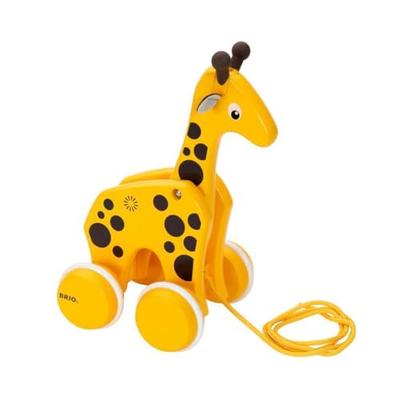 BRIO Pull Toy Giraffe 30200, for Ages 1 and Up. [Toy, Wooden Toy, Gift (Birthday/Christmas)]