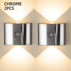 2pcs Portable LED Wall Light, Magnetic Installation, Small Night Light with Motion Sensor, Automatic On/Off, Battery Powered (1200Mah)