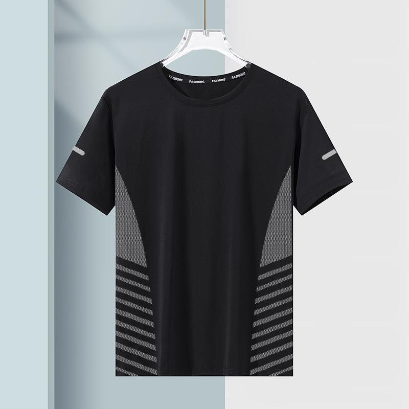 Men's Ice Silk Quick-Dry Summer Sports T-Shirt - Loose Fit, Short Sleeve Athletic Top for Training and Running Outdoors