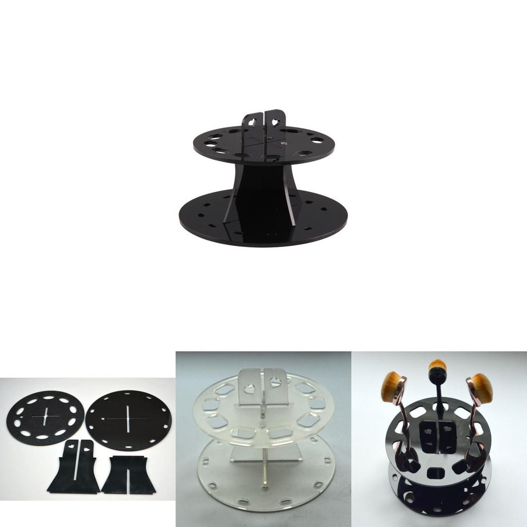 Acrylic Makeup Brush Holder Display Rack For Organizing Ten Brush Sets