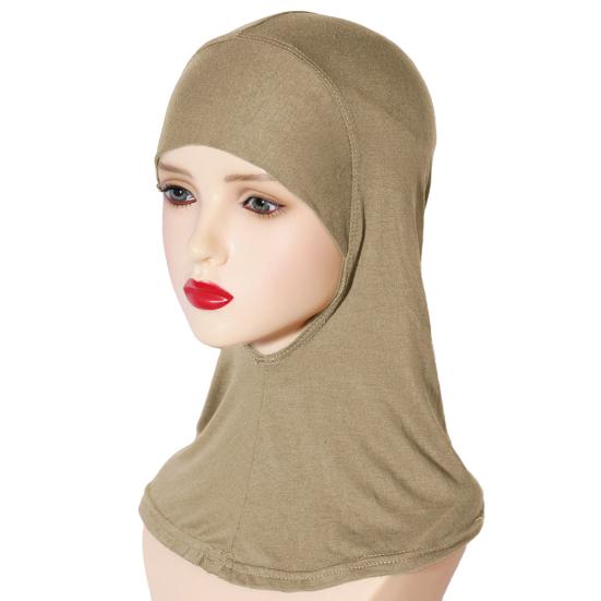 Women Headscarf Hat Solid Color Ethnic Top Hat Comfortable Elastic