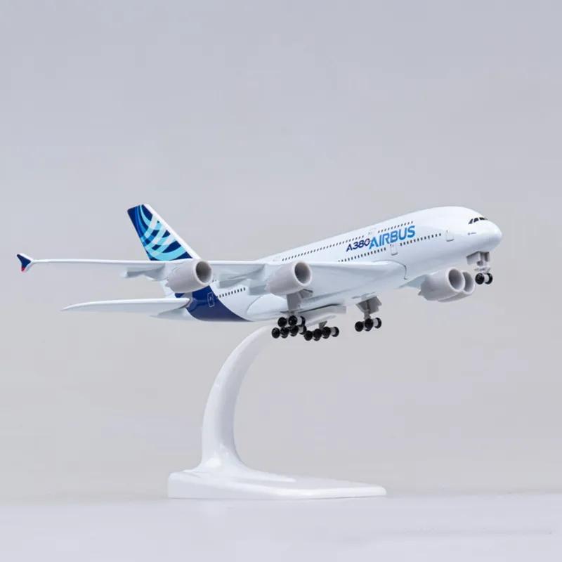 20CM Toy Planes for Boys Diecast Metal Airbus A380 Prototype Airlines Airplanes Model Toy for Collection