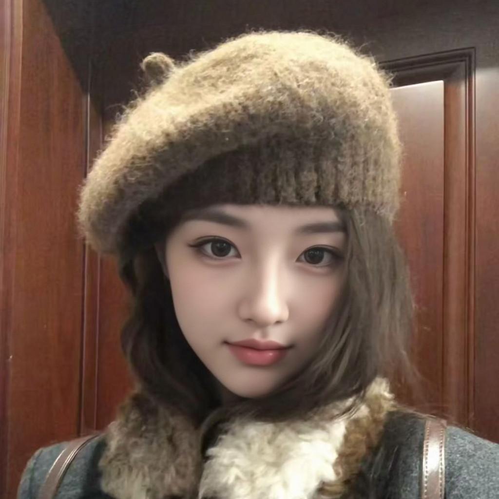 Ma Haimao Knit Beret Hat For Women Warm Fashion Autumn Chic Wearable