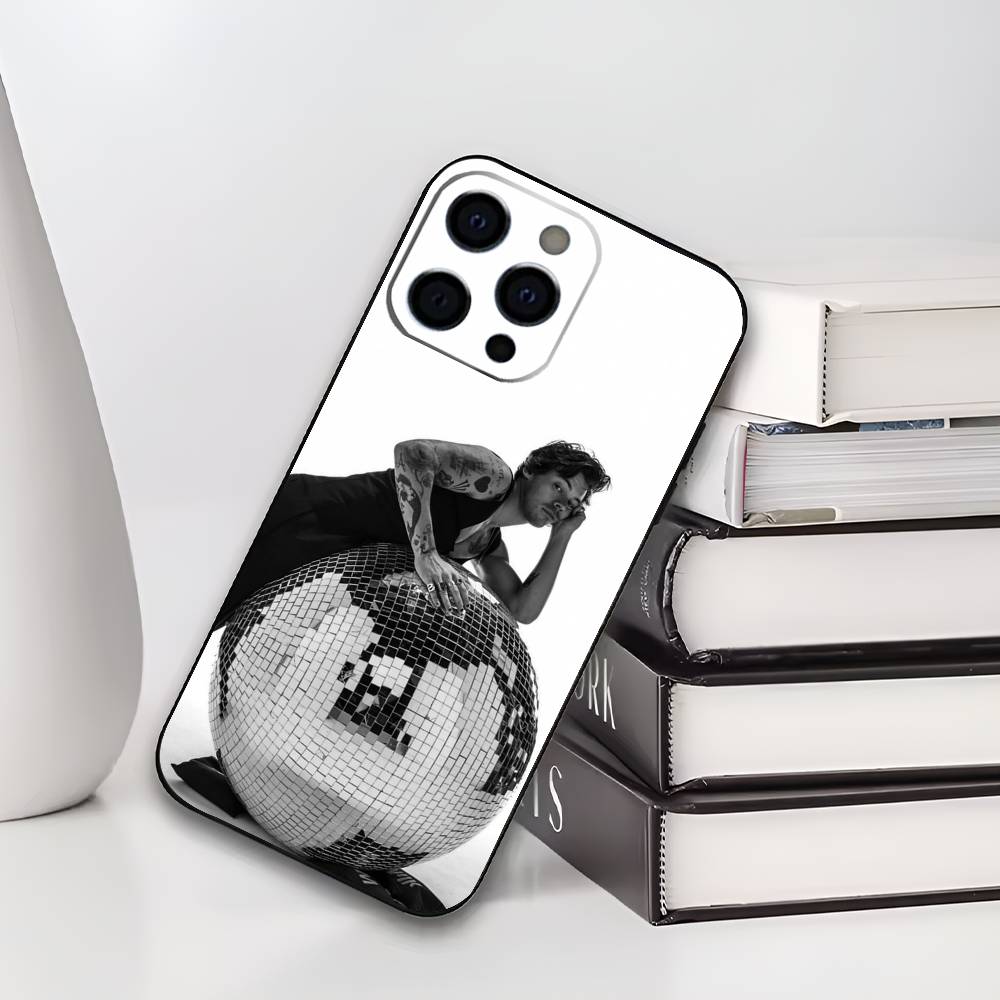 H-Harry S-Styles Handyhülle Für iPhone 17,16,15,14,13,12,11 Plus,Pro Max,XS,Weiche Silikon Schwarz Hülle