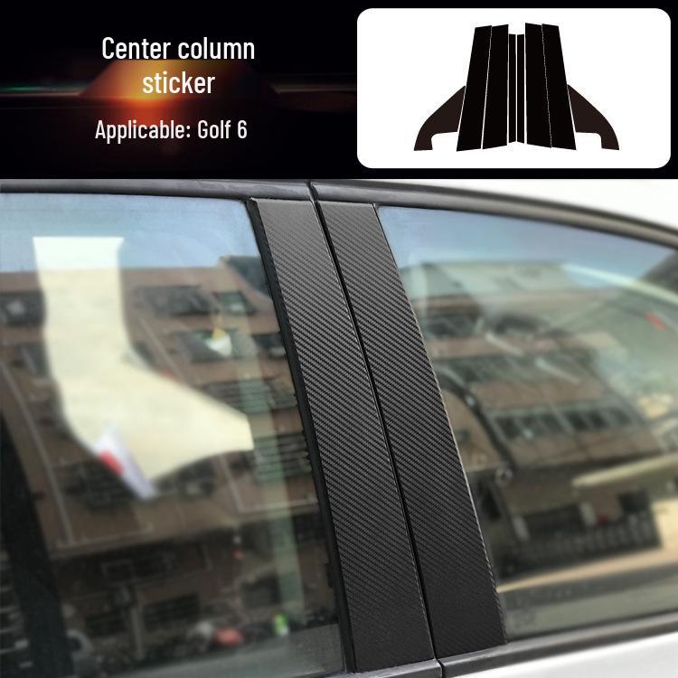 Golf 6 Mittelkonsole Anti-Kick Kohlefaser Aufkleber - Kratzschutz