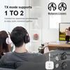 2 In 1 Dual Stream Bluetooth 5.3 Audio Transmitter Receiver 3.5MM AUX Stereo Wireless Adapter With Mic For Car Airplane TV PC