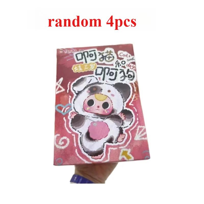 Baby Three Cute Creative Cat Dog Plush Blind Box New Pendant Toy For Trendy Blind Box Series Decoration Gifts