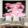 1PC Pink Heart Puella Magi  Tapestry Accessories Playroom Tapestry, for Bedroom,Livingroom, dormitory Room Wall Decor Fan Birthday Gifts