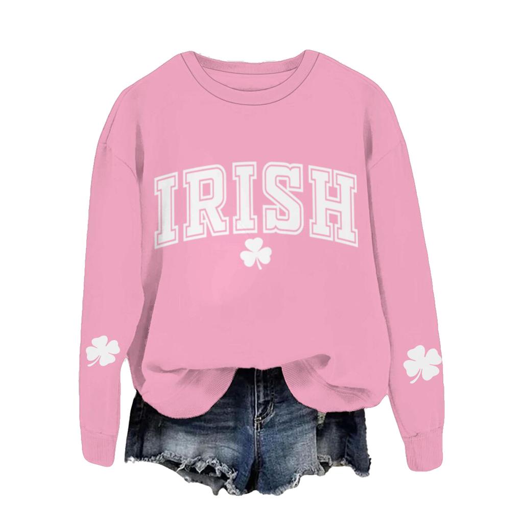 Ladies' Casual Women's Printed Round Neck Pullover Hoodie