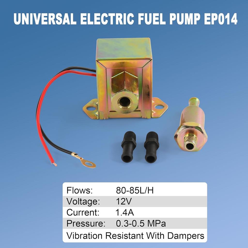 12V Universal Electric Fuel Pump EP014 For Metal Solid Diesel or Petro 4-6 PSI EP-014