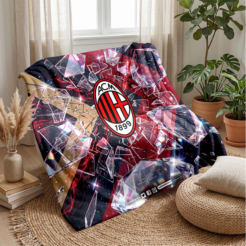 AC Milan Theme blanket Soft Flannel Blanket Plush Throw Blanket Cozy Sofa Bed Blanket for Home Decor