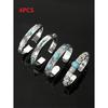 4pcs Fashion Vintage Bohemian Western Style Turquoise Inlaid Bracelets, Women's Fashion Gift Jewelry