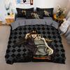 Anime Jojo Bizarre Bedding Set,3D Print Adventure Jotaro Kujo Bedding Set,Jojo Duvet Cover Pillowcase Bed Kids Adult
