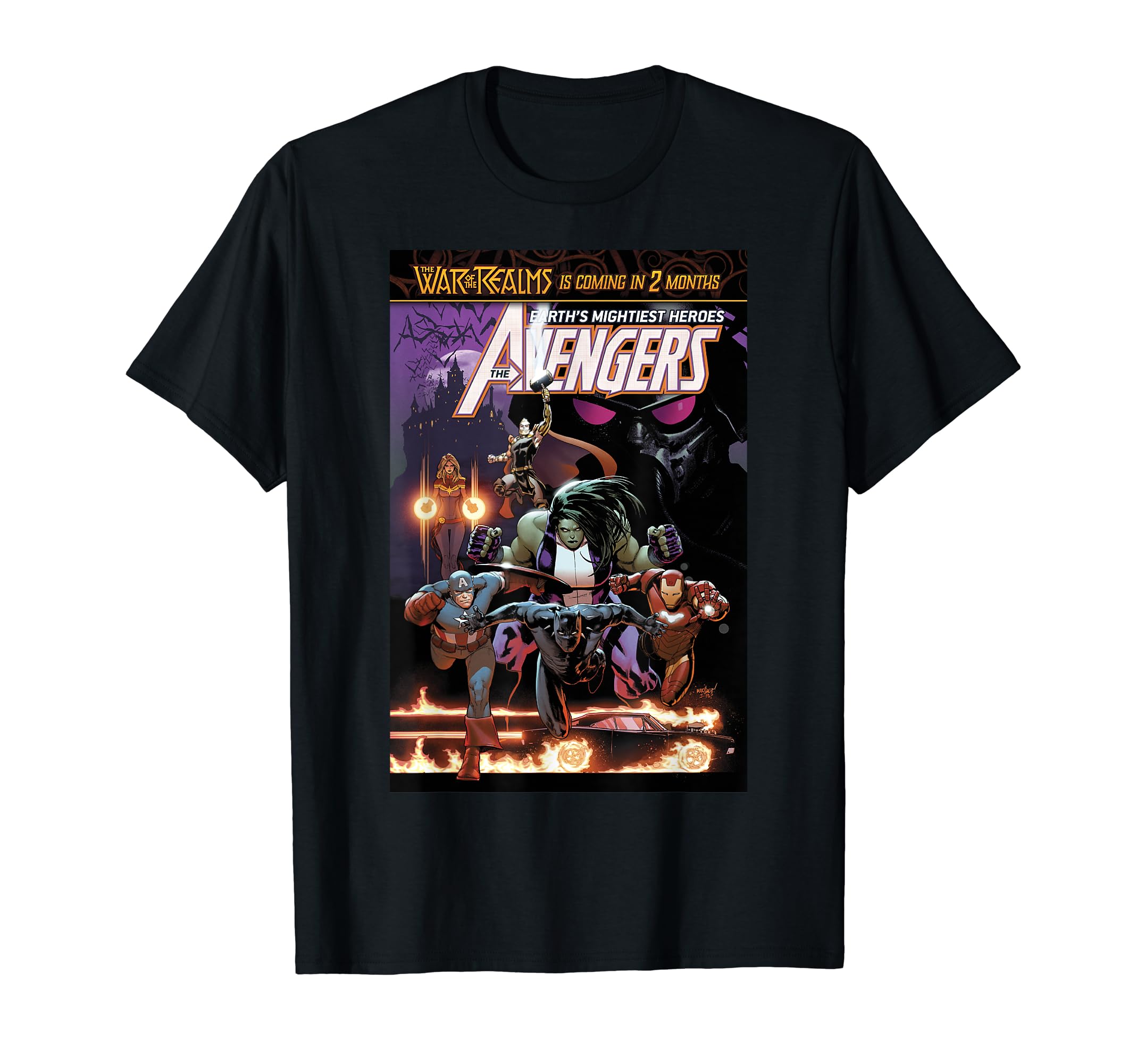 

Marvel Comixology Avengers Transylvania is Burning Comic T-Shirt