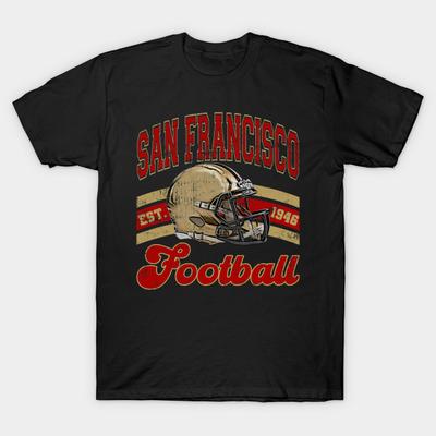 Men Black Print T-shirt Retro Vintage 49Ers San Francisco American Football - Josephhynesva #162 No-Cut Transfer Paper Print Cotton Tshirt