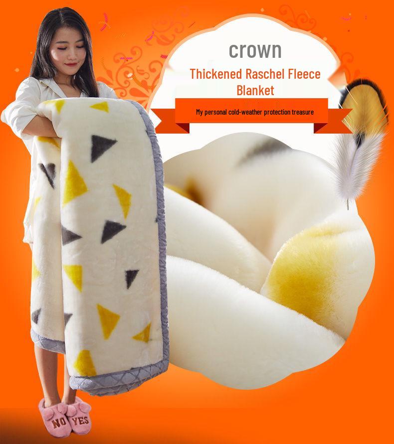 Double-Sided Fleece Raschel Blanket - Cozy Winter Wedding & Office Nap Gift