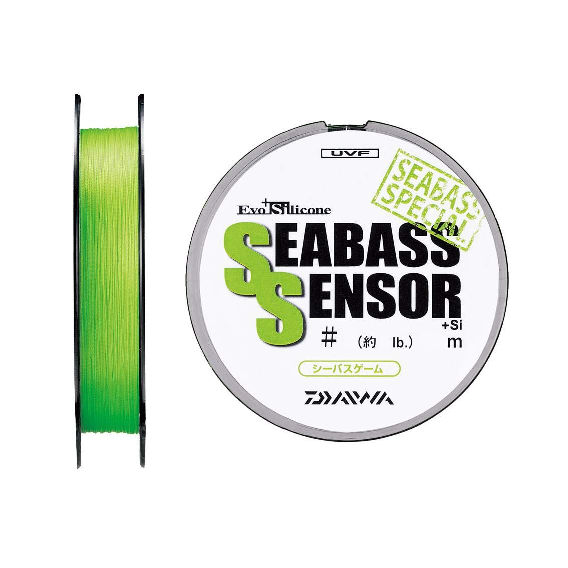 Daiwa UVF Seabass Sensor PE Lime Green +Si Line, 150m, 0.6, 8lb, зелёный