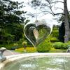 1 pz. Girandola a vento con cuore pulsante in acciaio inossidabile, ABS, acchiappavento, amore, carillon di vento rotante