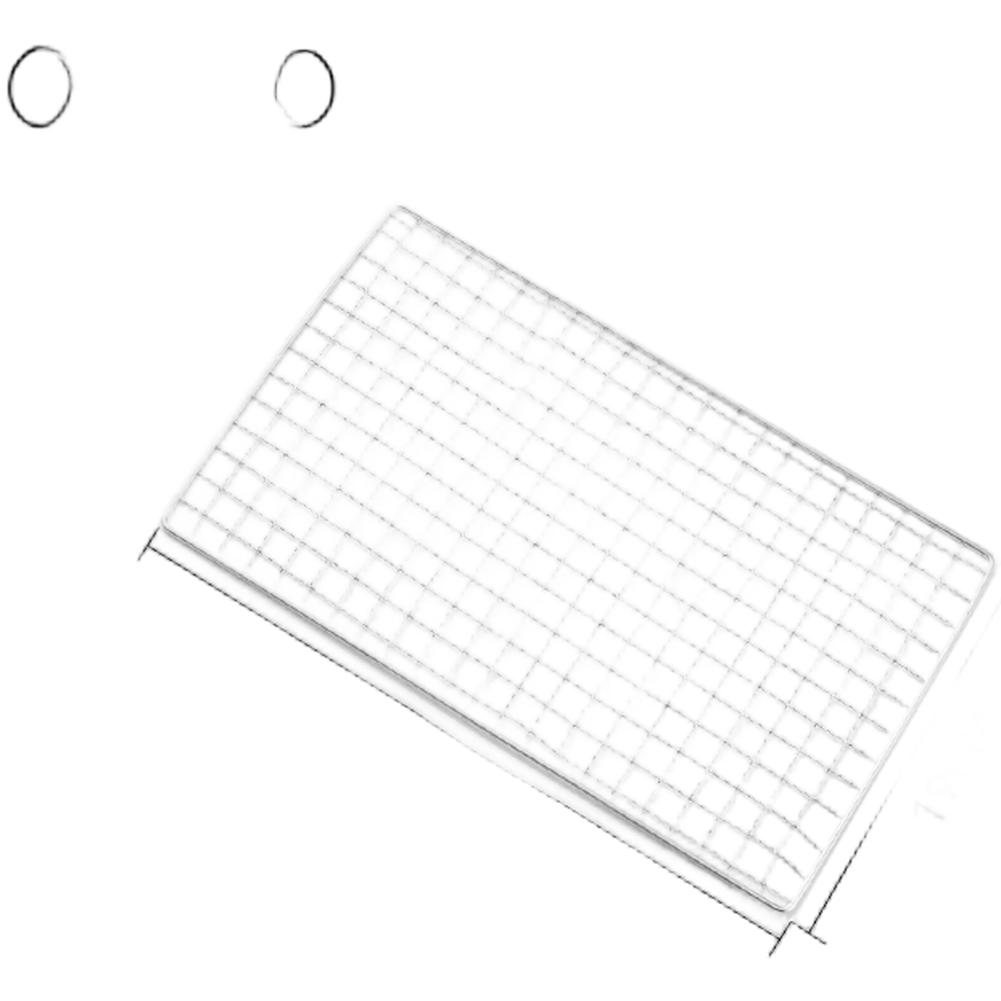BBQ Grill Grate Mesh Frying Pan For Grilling,frying,roasting Foods Stainless Steel BBQ Grill Net Square/Round Mesh For Outdoor