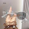 Color-Changing Myopia Glasses Handsome Anti-Ultraviolet Shading Near Sight Glasses Round Frame Women Short-Sighted Eyeglasses