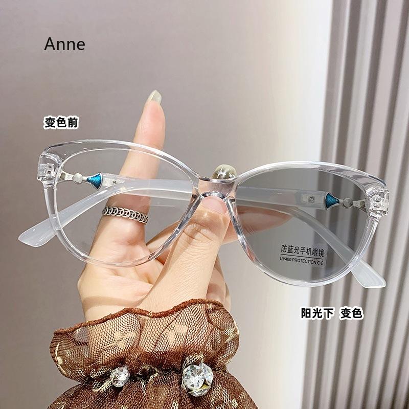 

Фотохромные очки для близорукости Красивые Защищающие от ультрафиолета Затеняющие Очки для близи Круглая оправа Женские Очки для близорукости 0