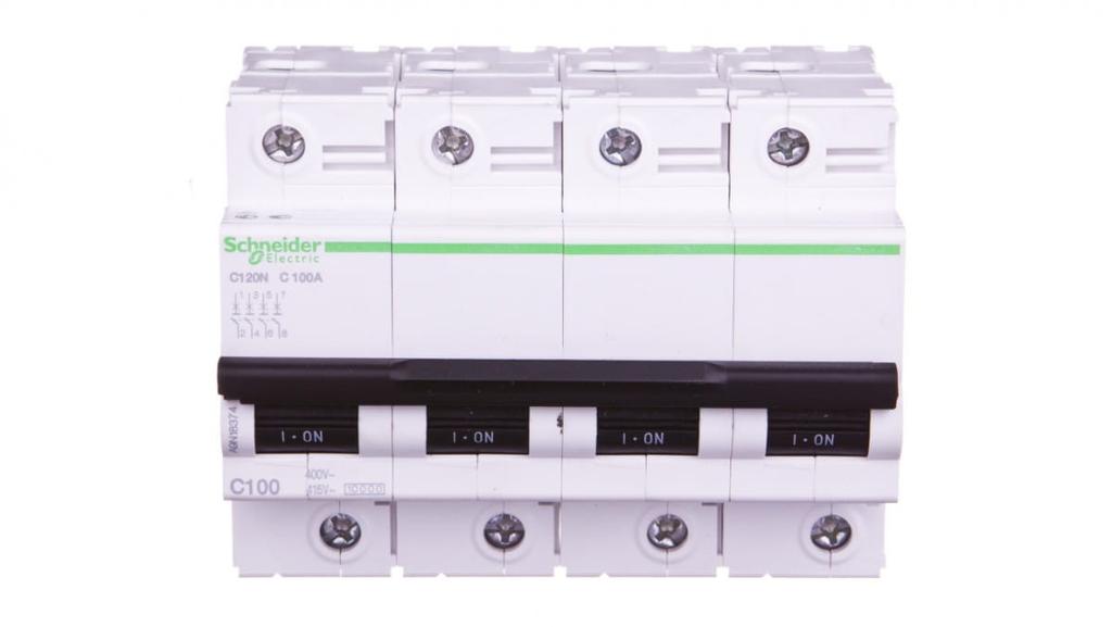 Leitungsschutzschalter 4P C 100A 10kA AC C120N A9N18374