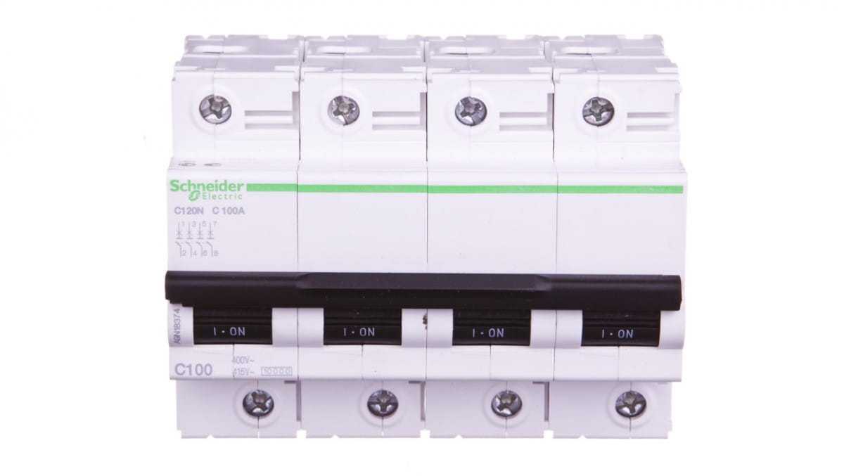 Circuit breaker 4P C 100A 10kA