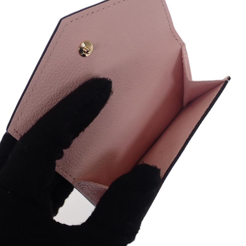 LOUIS VUITTON  M80984 Tri-fold wallet Noir/claim Grain Calfskin Leather Women