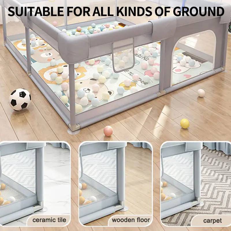 Baby Safety Fencing Playpen Indoor Gate With Ocean Ball And Hand Pull For Crawling And Learning