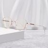 Gold Wire Retro Round Eyeglass Frames for Women - Optical Myopia-Fit, Korean Style, Large Face Trendy Design.