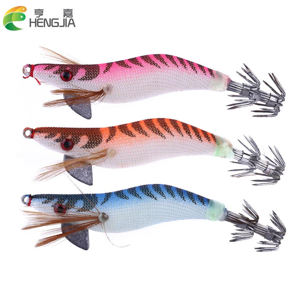 Buy Hengjia Squid Jig Fishing Lures 1pc 8.2cm 7.8g 3 Colors Fishing