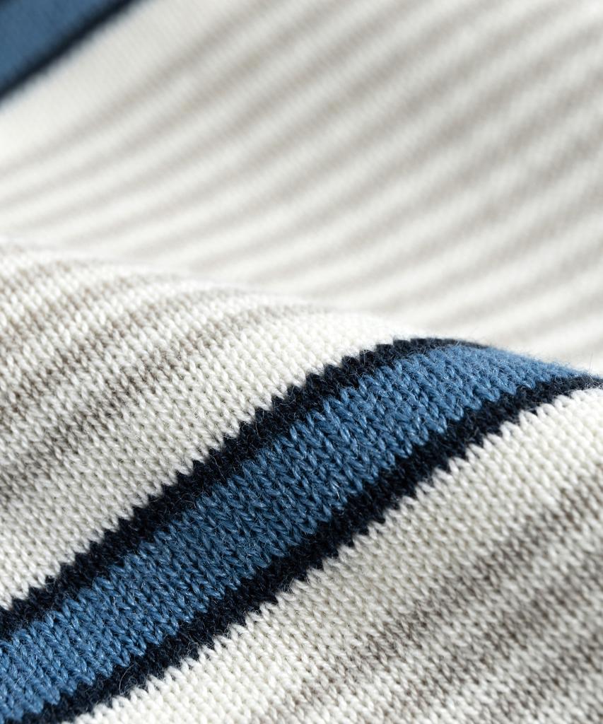 Waildeubeuligseu Fn Knitted Stripe T-Shirt (Blue)