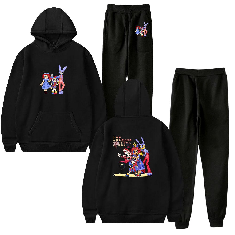 

Autumn Winter Men Woman The Amazing Digital Circus Print Tracksuit Hoodies+Sweatpants 2 Piece Causal Jogging Sweatshirt Clothes Pullover Pant Sets