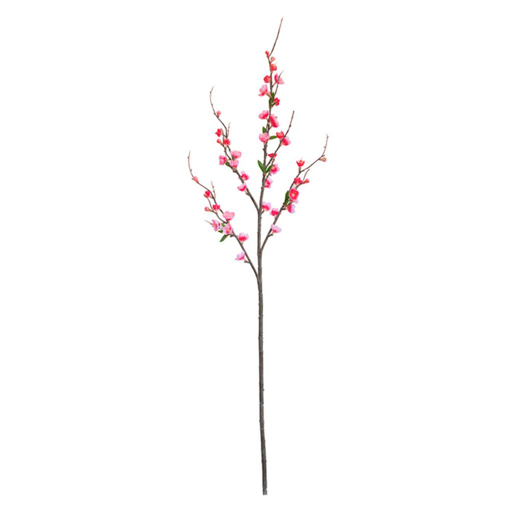 Artificial Cherry Blossom Branch with 5 Sub Branches 95cm Realistic Silk Flower Fake Peach Tree Branch for Wedding