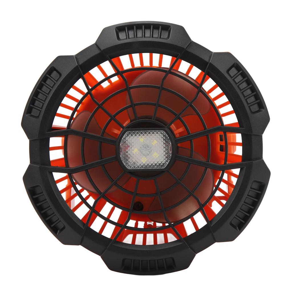 Outdoor Tent Fan Remote Control Hangable Fan with LED Light Battery Operated USB Rechargeable Fan