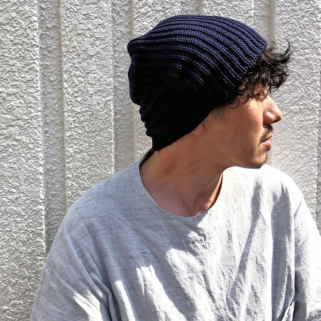 Basic Enchi Super Big Gather Watch Knit Plus Size 62cm and Gray Hat, Deep, Women's Men's,