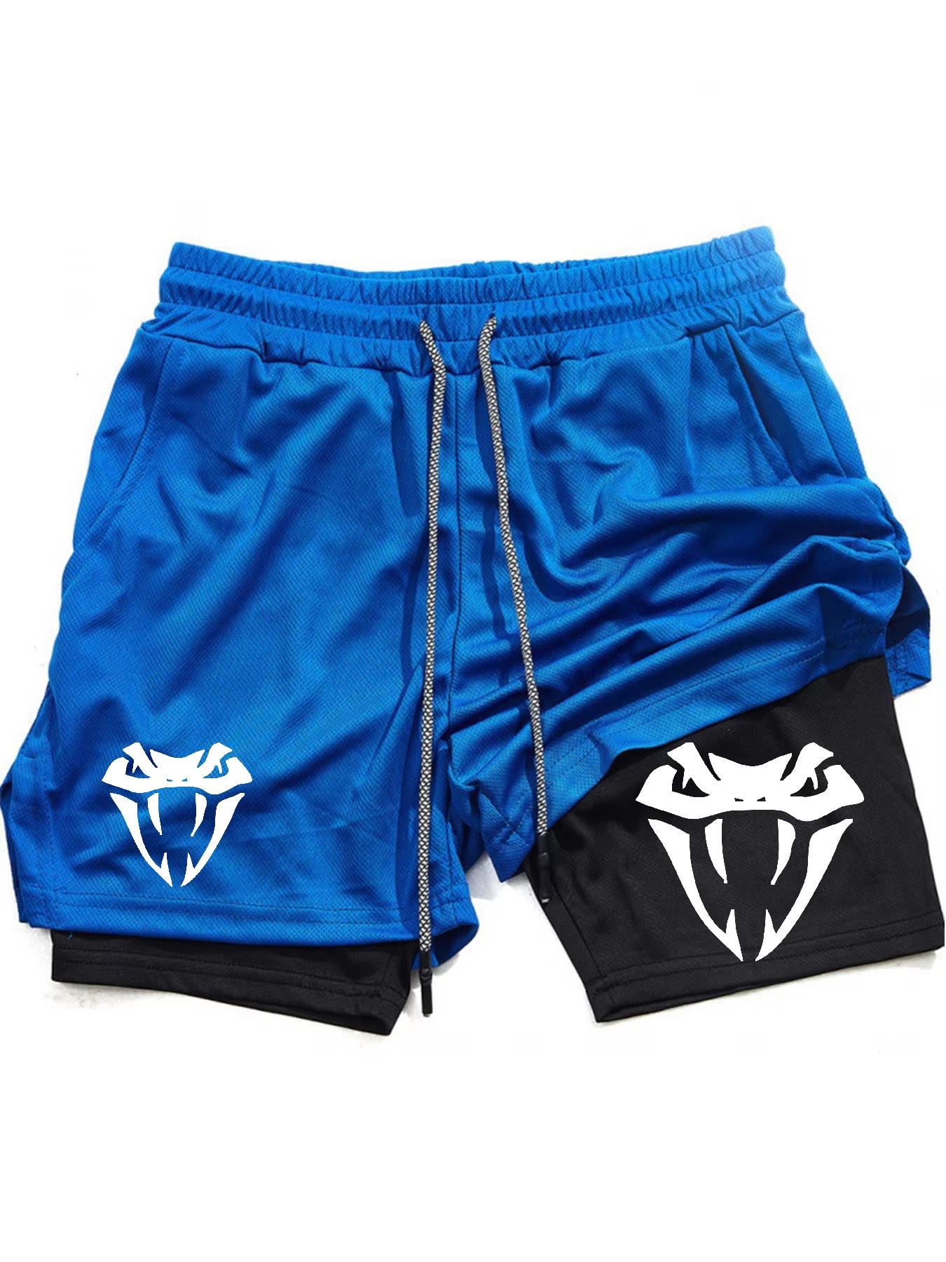 

Gym Shorts Men Double-deck Workout Shorts 2 In 1 Quick Dry Workout Training Short Pants Fitness Sport Jogging Pants RL0604 XXXL