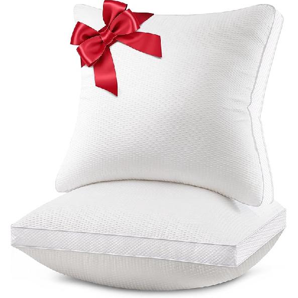 18x18 Pillows Inserts Set of 2, Throw Pillows 18 Inch Premium Down Alternative Pillow Inserts, 18 by 18 Square Premium Cushion with 100% Cotton Cover 18x18 Set of 2