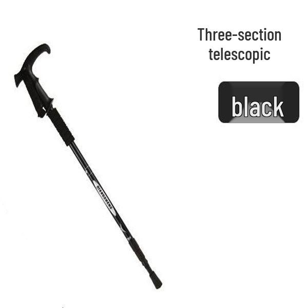 Leichter, faltbarer Senior Nordic Walking Trekkingstock mit geriffeltem 4-teiligem Teleskopgriff