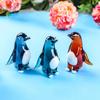 Glass Blown Penguin Figurine Simulated Figurine Collectible Sculpture Ornament Home Table Decor