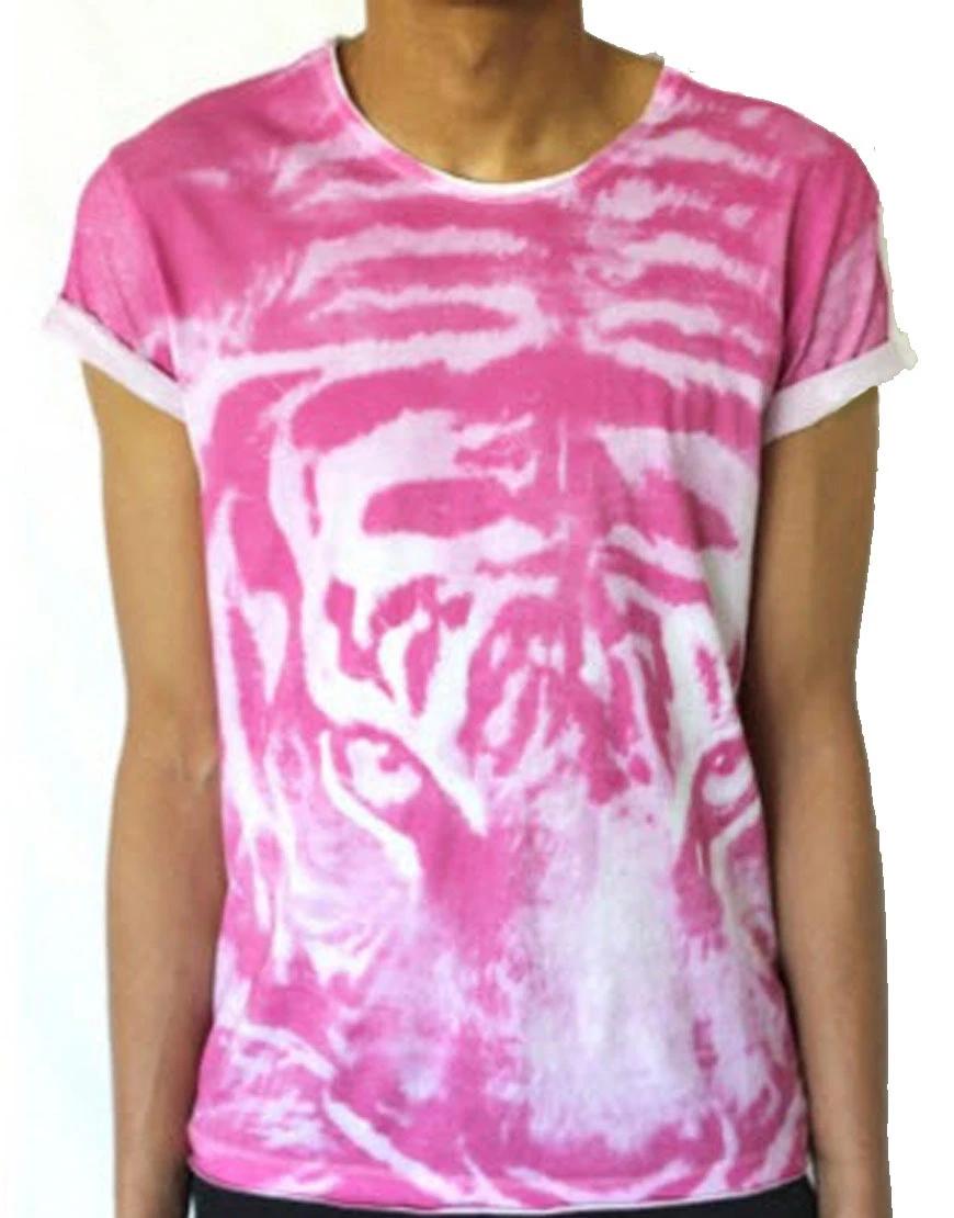 Sons of Heroes Men s Tiger Panel T-Shirt Pink (SHTS006) 4XL